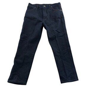 Wrangler Men's Jeans 38x30 13MSEDD Blue Dark Denim Straight Leg Relaxed Fit